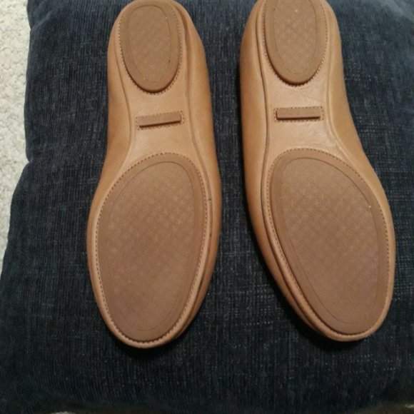 Minnie Travel leather ballet flats in brown - Tory Burch  Tory Burch Brown Leather Ballet Flats Size 9.5